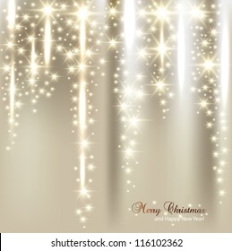 Elegant Christmas background with snowflakes and place for text. Vector Illustration.