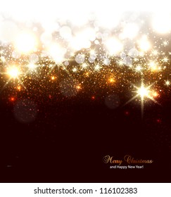 Elegant Christmas background with snowflakes and place for text. Vector Illustration.