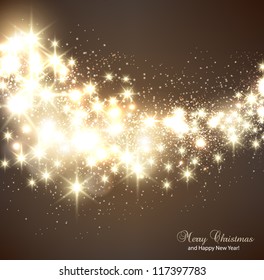 Elegant Christmas background with snowflakes and place for text. Vector Illustration.