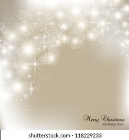 Elegant Christmas background with snowflakes and place for text. Vector Illustration.