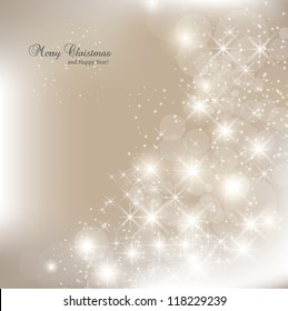 Elegant Christmas background with snowflakes and place for text. Vector Illustration.