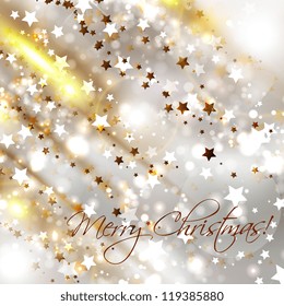 Elegant Christmas background with snowflakes and place for text. Vector Illustration.