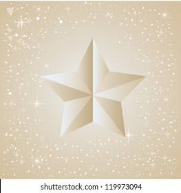 Elegant Christmas background with snowflakes and place for text.