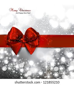Elegant Christmas background with snowflakes and place for text. Vector Illustration.