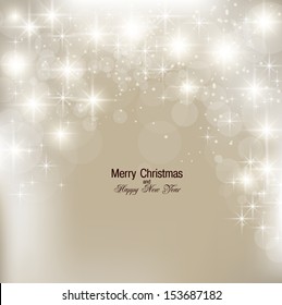 Elegant Christmas background with snowflakes and place for text. Vector Illustration.