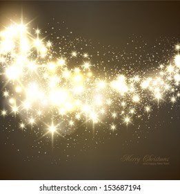 Elegant Christmas background with snowflakes and place for text. Vector Illustration.