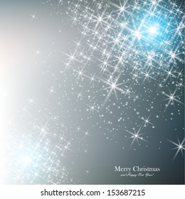 Elegant Christmas background with snowflakes and place for text. Vector Illustration.