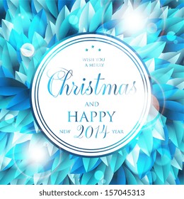 Elegant Christmas background with snowflakes and place for text.
