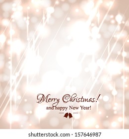 Elegant Christmas background with snowflakes and place for text. Vector Illustration.