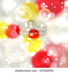 Elegant Christmas background with snowflakes and place for text. Vector Illustration.