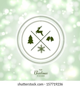 Elegant Christmas background with snowflakes and place for text. Vector Illustration.