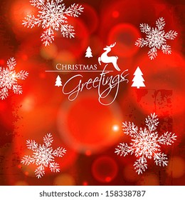 Elegant Christmas background with snowflakes and place for text. Vector Illustration.