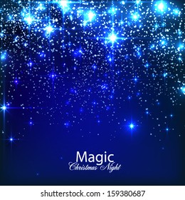 Elegant Christmas background with snowflakes and place for text. Vector Illustration.
