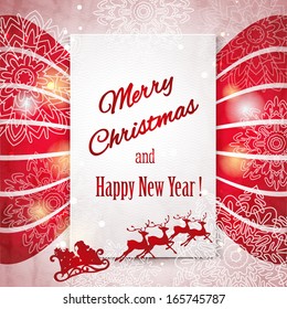 Elegant Christmas background with snowflakes and place for text. Vector Illustration.