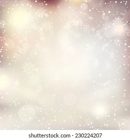 Elegant Christmas background with snowflakes and place for text. EPS 10 vector file included