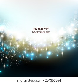 Elegant Christmas background with snowflakes and place for text. Vector Illustration.