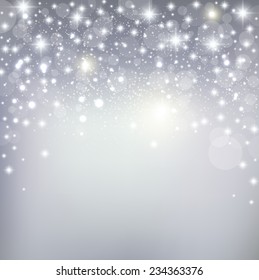 Elegant Christmas background with snowflakes and place for text. Vector Illustration.