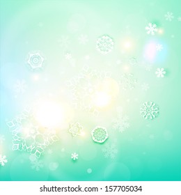 Elegant Christmas Background with Snowflakes, vector