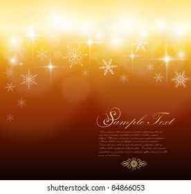 Elegant christmas background with snowflakes, vector.