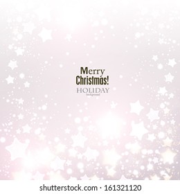Elegant Christmas background with stars. Vector illustration