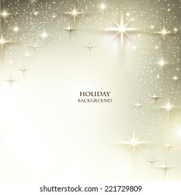 Elegant Christmas background with stars. Vector illustration