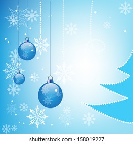 Elegant Christmas background with Christmas tree