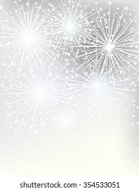 Elegant Christmas background with white snowflakes. Vector design
