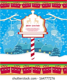 Elegant christmas background with winter landscape