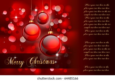 Elegant Christmas Backgruond with Golden details