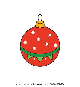 Elegant Christmas Ball Vector Design - Festive Holiday Decoration