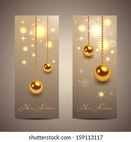 Elegant Christmas banners, vector.