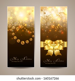 Elegant Christmas banners, vector.