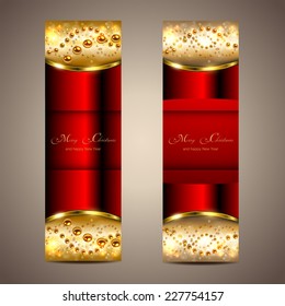 Elegant Christmas banners, vector.