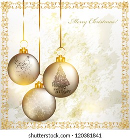 Elegant Christmas card. Christmas vector