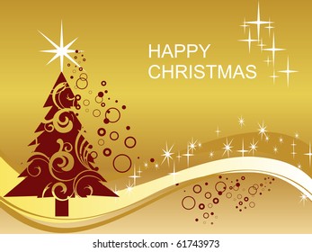 elegant christmas card - vector