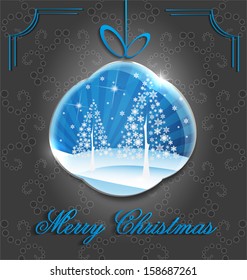 	Elegant Christmas decorative background with glossy embellishment