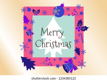 Elegant Christmas frame. Suitable for digital printing, scrapbooking, photo design, photo albums, etc.