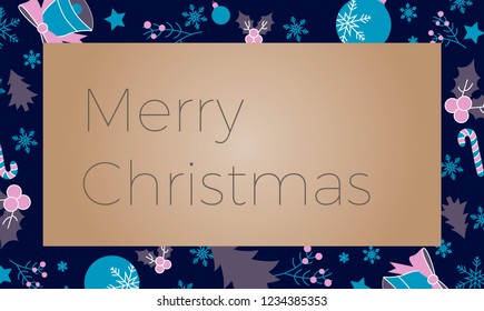 Elegant Christmas frame. Suitable for digital printing, scrapbooking, photo design, photo albums, etc.