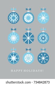 Elegant Christmas Greeting Card. Vector illustration.