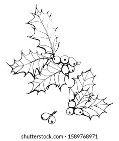 
Elegant christmas hand drawn holly berries, design elements. Can be used for holiday invitations, greeting cards, scrapbooking, print, gift wrap, manufacturing.
