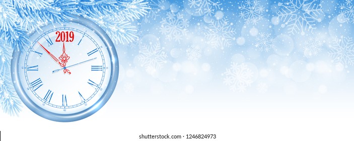 Elegant Christmas and New Year banner template for Facebook timeline cover. Vector illustration. 