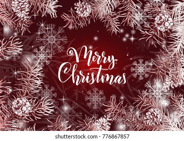 Elegant Christmas Black Background Hand Drawn Stock Vector (Royalty ...