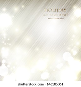Elegant Christmas shining background with snowflakes and place for text. Vector Illustration.