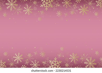 Elegant Christmas snowflakes. Background with copy space. Vector illustration