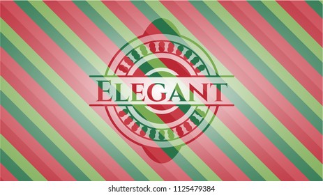  Elegant christmas style emblem.