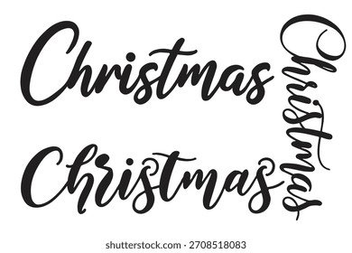 Elegante diseño de texto de Navidad con fuente de script