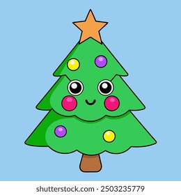 Elegante Weihnachtsbaum-Vektorgrafik - Perfekte Designelemente für den Urlaub