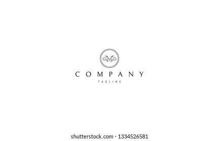 Elegant circle beauty line vector logo design