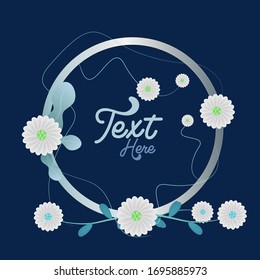 
elegant circle blue floral element.suitable for any kind love design theme.wedding invitation