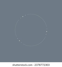 Elegant Circle Frame Dots Golden Isolated Vector